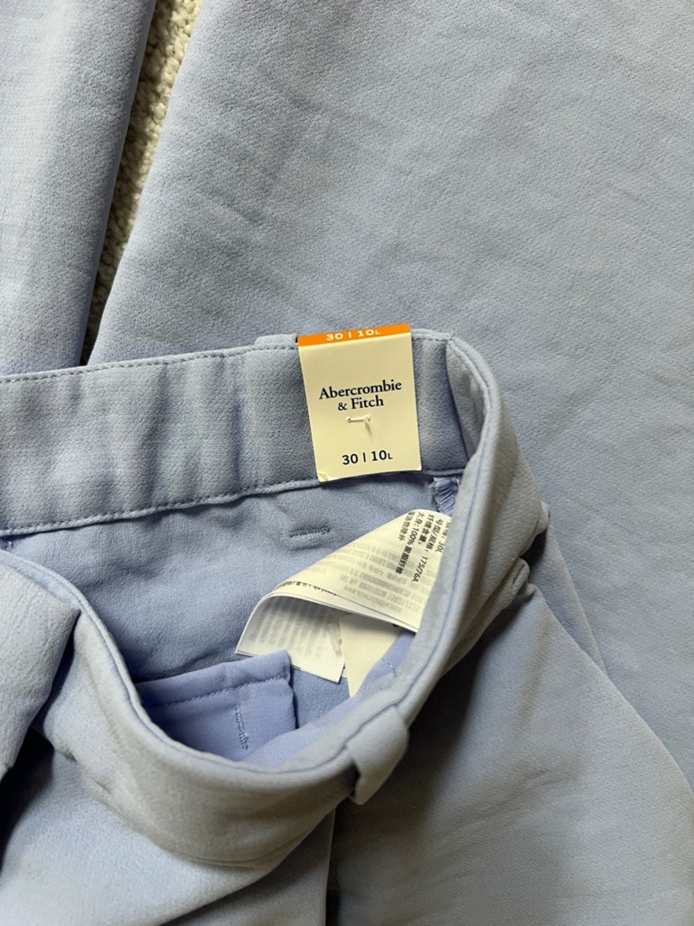 Abercrombie & Fitch Light Blue High-Rise Trousers - Picture 5 of 6